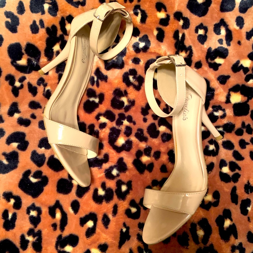 Thin Strap Nude Heels